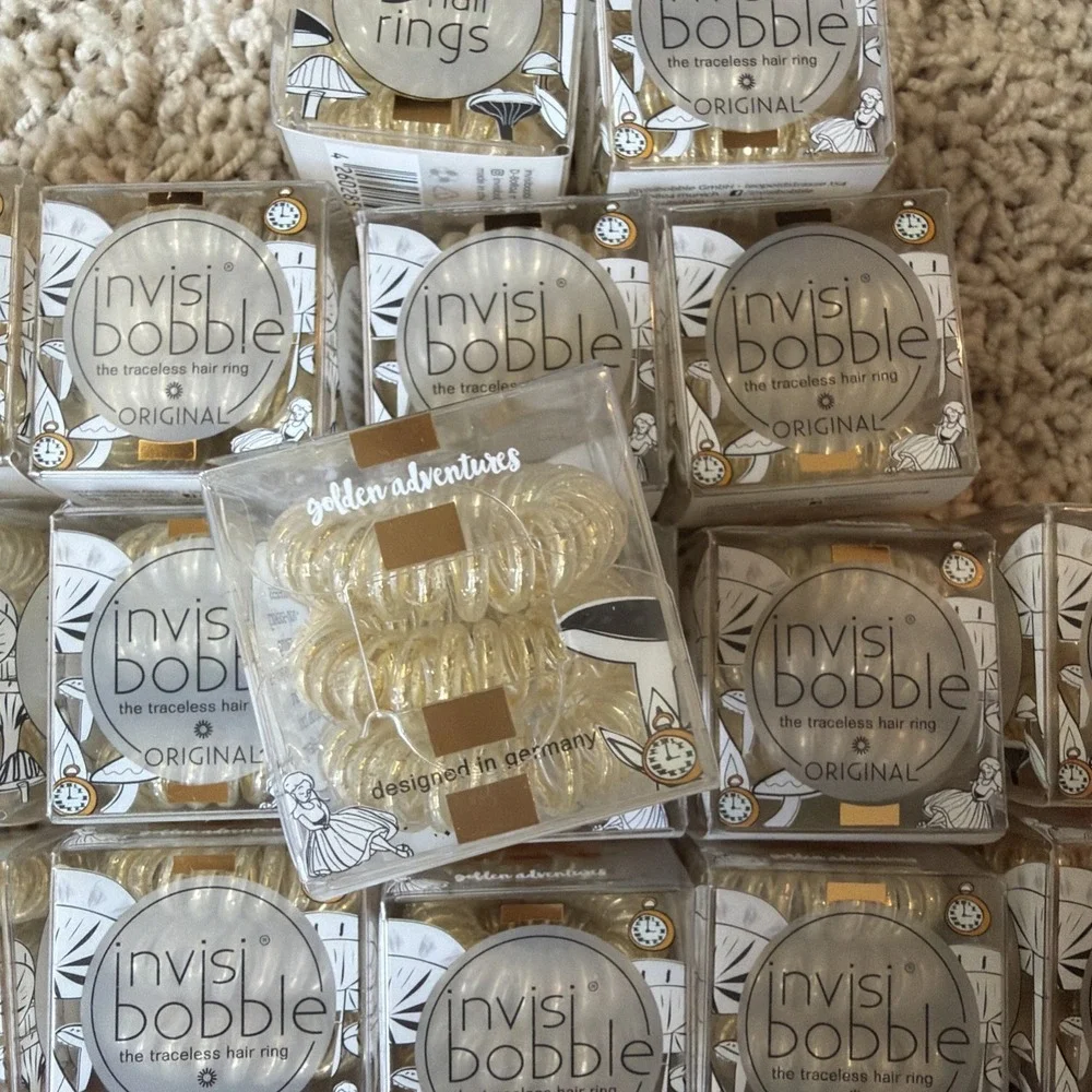 Invisi Bobble The Traceless Hair Ring Box 27 Candy Clear Gold